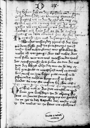 Im Kopfsteg mit roter Tinte: Kloster St. Katharina Nürnberg Signatur D IX
