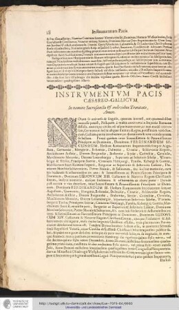 Instrumentum Pacis Cæsareo-Gallicum.