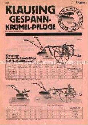 Klausing Gespann-Krümel-Pflüge