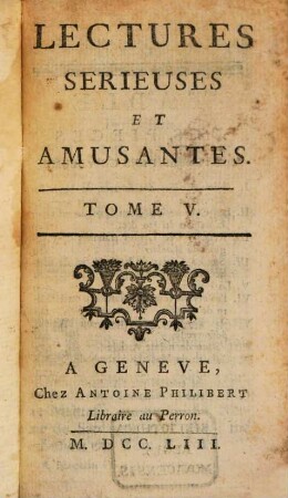 Lectures Serieuses Et Amusantes, 5