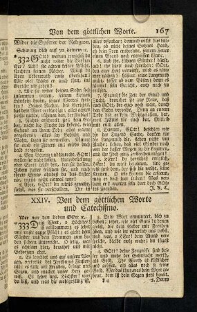 167-173, XXIV. Von dem goettlichen Worte und Catechismo