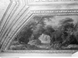 Landschaften mit Szenen aus der antiken Mythologie, Die Nymphen und Aktäon (Ovid, Met. III, 193)