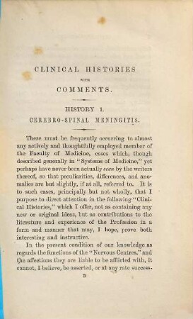Clinical histories with comments