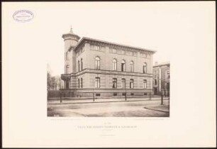 Villa des Herrn Fröhlich und Baumkauff, Braunschweig: Ansicht von Osten (aus: Öffentliche und Privatgebäude, 1887)