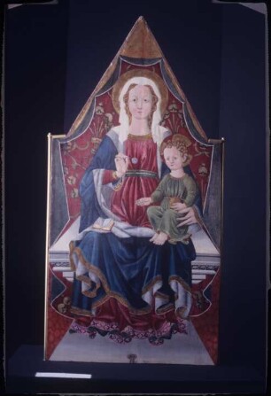 Pietro da Talada, Madonna mit Kind (Mitteltafel d. Triptychons v. Rocca Soraggio)
