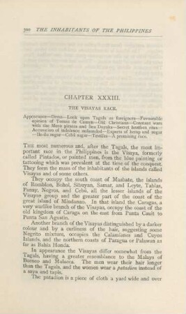 Chapter XXXIII. The Visayas race