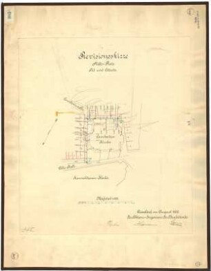 Stifts-Platz. Süd und Ostseite. Revisionsskizze