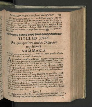Titulus XXIX. Per quas personas nobis obligatio acquiritur?