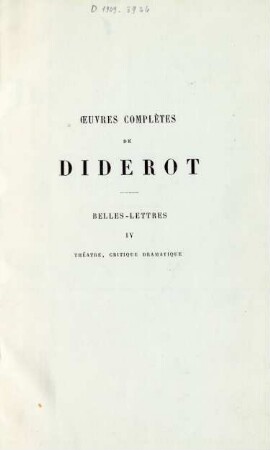 T. 7: Œuvres complètes de Diderot