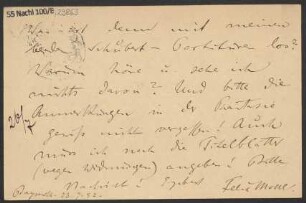 Brief an B. Schott's Söhne : 23.07.1892