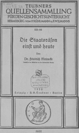 Die Staatsräson einst und heute