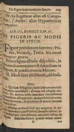 Cap. IV. De Figuris Ac Modis In Specie.