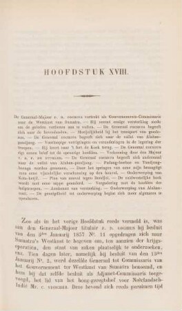 Hoofdstuk XVIII. De Generaal-Majoor F. D. Cochius vertrekt als Gouvernements-Commissaris naar de Westkust van Sumatra ...