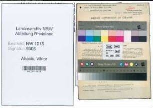 Entnazifizierung Viktor Ahacic , geb. 06.01.1904 (Arbeiter)