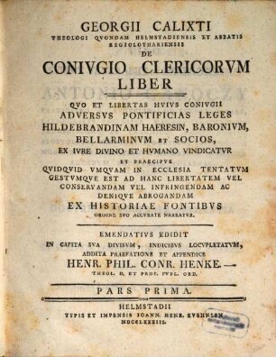 De coniugio clericorum liber : part. 1 - 2