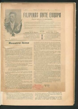 1.1899: Filipinas ante Europa