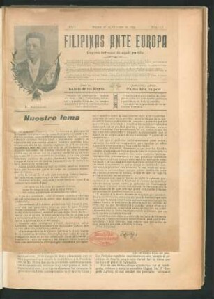 1.1899: Filipinas ante Europa