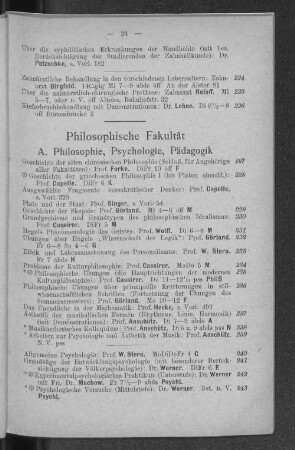 A. Philosophie, Psychologie, Pädagogik