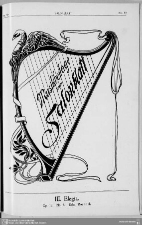 Musikbeilage zum Salonblatt