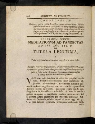 476-480, Ad Lib. XXVI. Tit. IV. De Legitimis Tutoribus