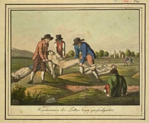 Die Schlacht von Dresden 1813 (Schlacht Teil der Befreiungskriege unter Napoleon), Beerdigung der Gefallenen im Großen Garten