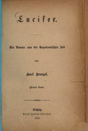 Lucifer : Ein Roman aus der Napoleonischen Zeit, 5