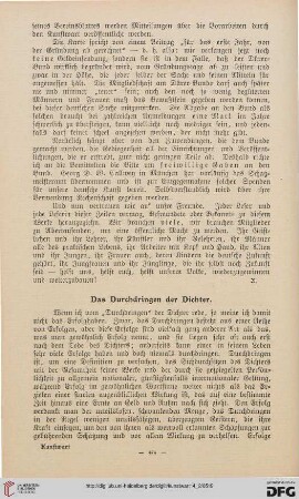 Das Durchdringen der Dichter