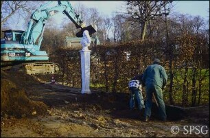 Potsdam, Park Sanssouci, Östlicher Lustgarten, Sanierung der östlichen Hauptallee.