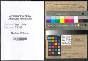 Entnazifizierung Wilhelm Thelen , geb. 21.02.1905 (Mechaniker)