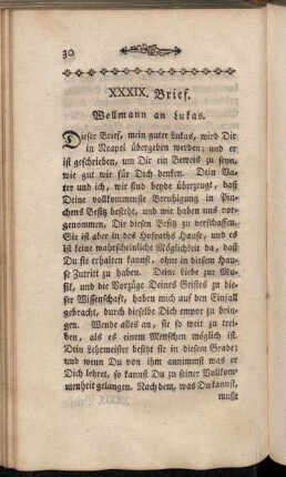 XXXIX. Brief. Wellmann an Lukas