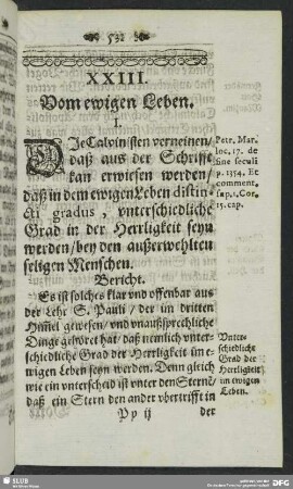 XXIII. Vom ewigen Leben
