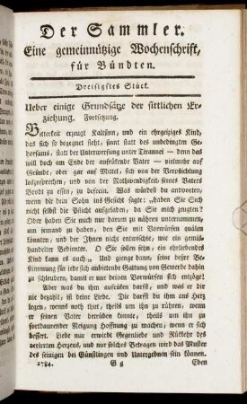Dreisigstes Stück.