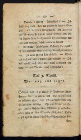 Das 3. Kapitel. Warnung und Lehre.