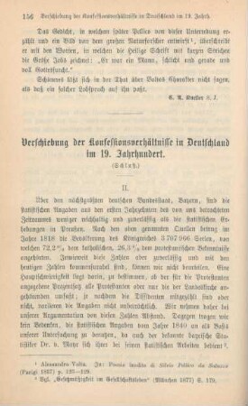 156-167 Verschiebung der Konfessionsverhältnisse in Deutschland im 19. Jahrhundert : Schluß