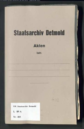 Gesuche, Rescripte, Bescheide [resoluta], Amt Schötmar, Band 3