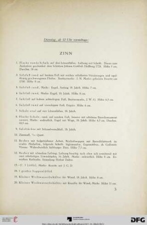 Zinn (Nr. 1-197)