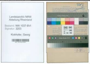 Entnazifizierung Georg Kickhofer , geb. 13.06.1897 (Musiklehrer)