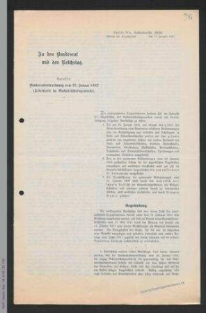 Petition an den Bundesrat und den Reichstag betr. Bundesratsverordnung vom 23.01.1902 - Arbeitszeit im Gastwirtschaftsgewerbe