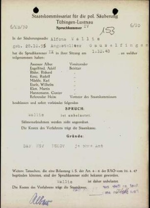 Wallis, Alfons