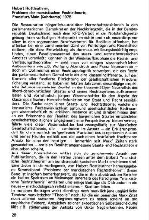 28-34, Hubert Rottleuthner, Probleme der marxistischen Rechtstheorie, Frankfurt/Main (Suhrkamp) 1975