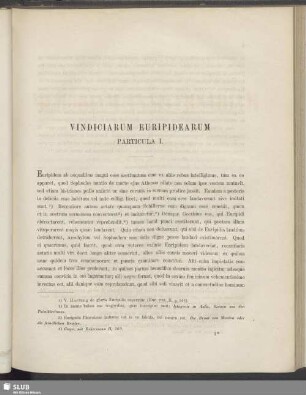 Vindiciarum Euripidearum Particula I.