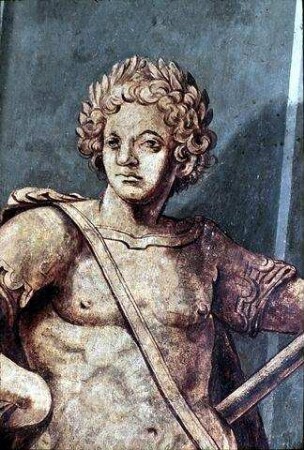 Statuen der zwölf römischen Kaiser von Julius Cäsar bis Domitian (Sockelinschriften zerstört)