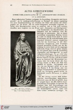 Altes Kunstgewerbe: auf der Symmetrie-Ausstellung im k. Landesgewerbe-Museum