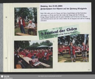 Einsingen vor dem Auftritt in lockerer Form (Bild 2) : vorn links Axel Langmann (noch als Neuling)