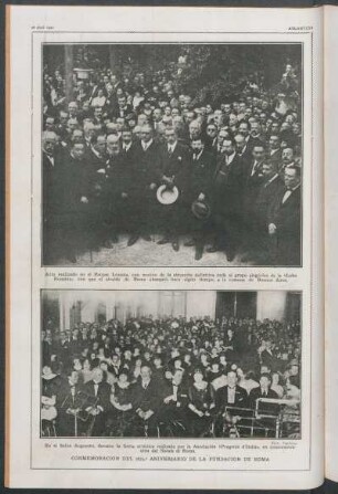 Conmemoración del 2674º aniversario de la fundación de Roma