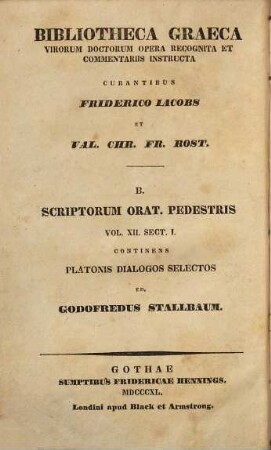 Platonis Opera omnia, 2,1. Gorgias