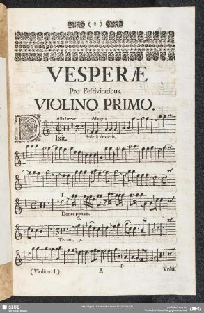 Vesperae pro Festivitatibus