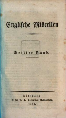 Englische Miscellen. 3. 1801