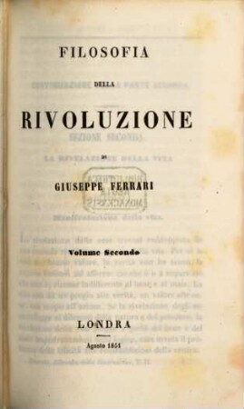 Filosofia della rivoluzione, 2