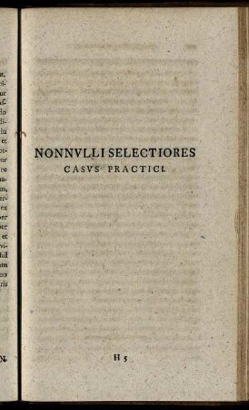 Nonnulli Selectiores Casus Practici.